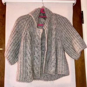 Cropped knit cardigan